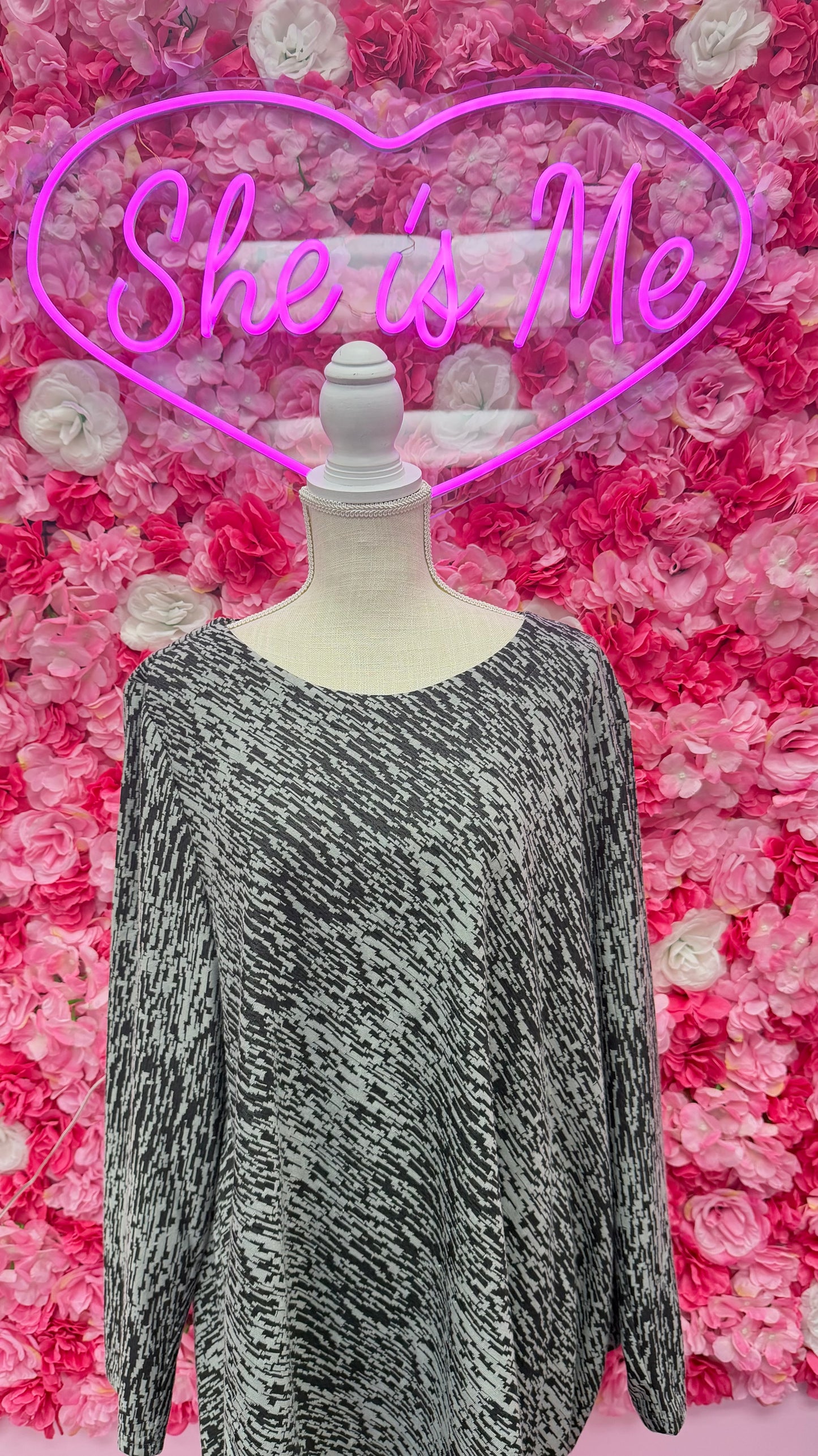 Black & Grey, Red & Black Long Sleeve Top