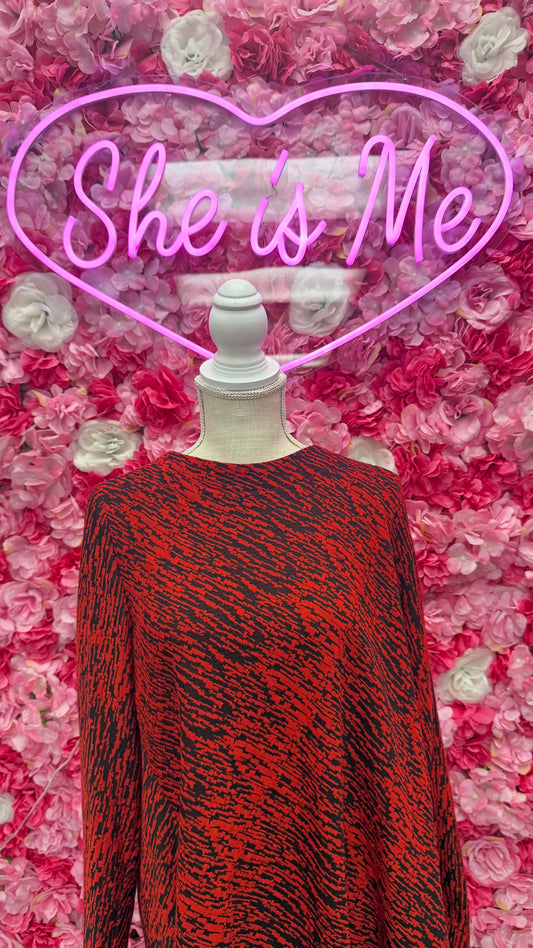 Black & Grey, Red & Black Long Sleeve Top